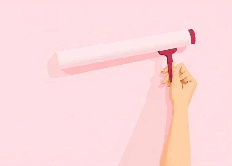Pose de papier peint, rouleau et brosse à maroufler